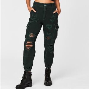 Carmar Baggy Grinded Cargo Pant in Dark Green 4 NWT